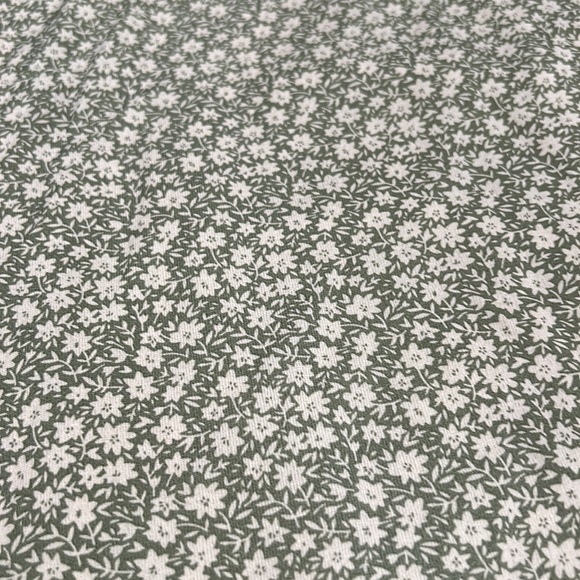 Lulus Times With You Sage Green Floral Print Puff Sleeve Midi Dress Size Medium - Picture 11 of 15